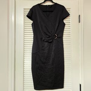 Vfshow Vfemage - Short-Sleeve Formal Business Casual Dress With Back Zipper